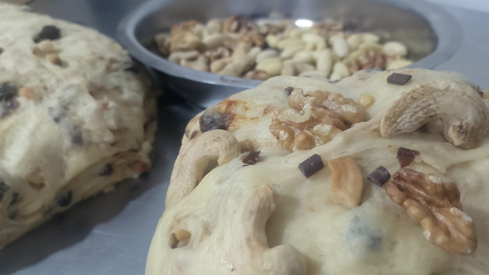 Corte de miga del pan dulce